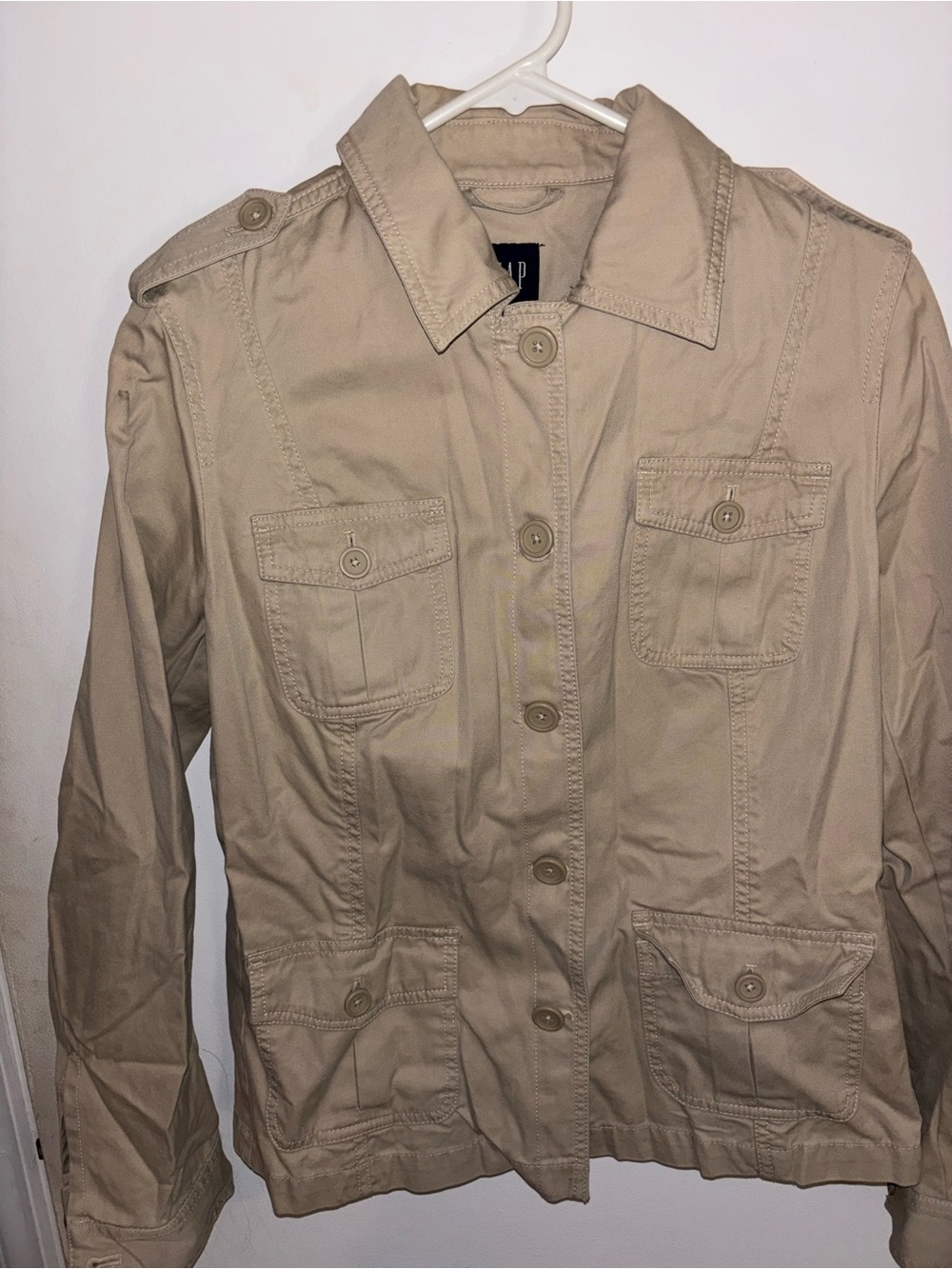 GAP Khaki Utility Jacket with Front Pockets